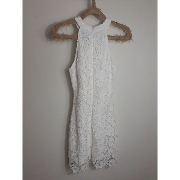 Lulu's Dress White‎ Lace Love Poem Mini Dress Size X-Small - Picture 8 of 9